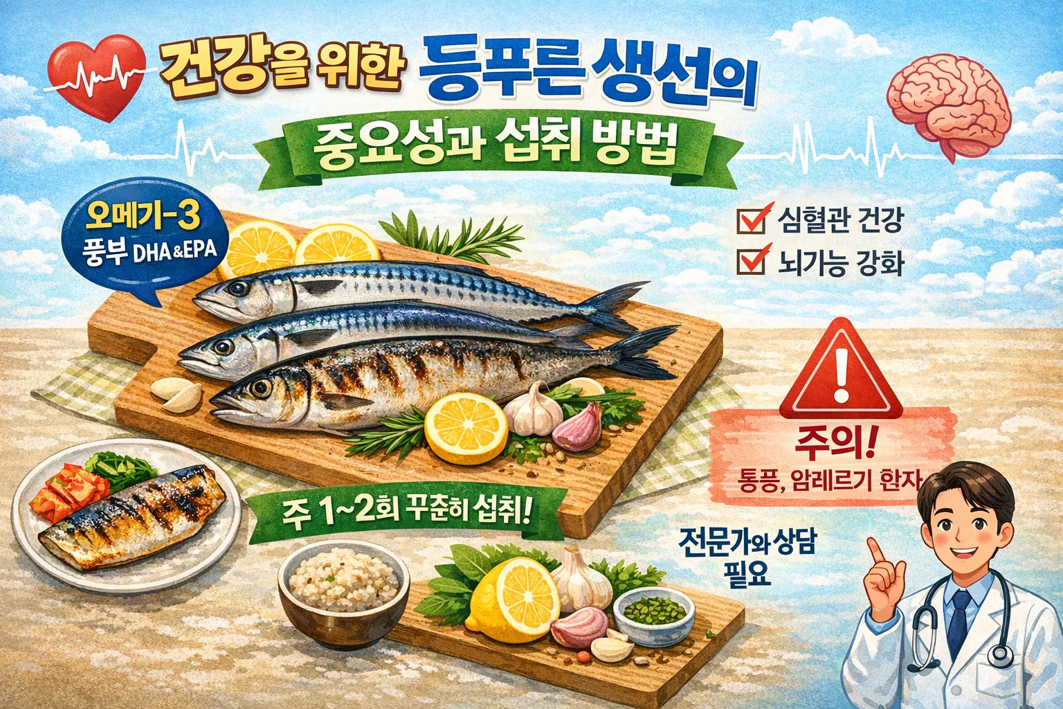 건강을 위한 등푸른 생선의 중요성과 섭취 방법