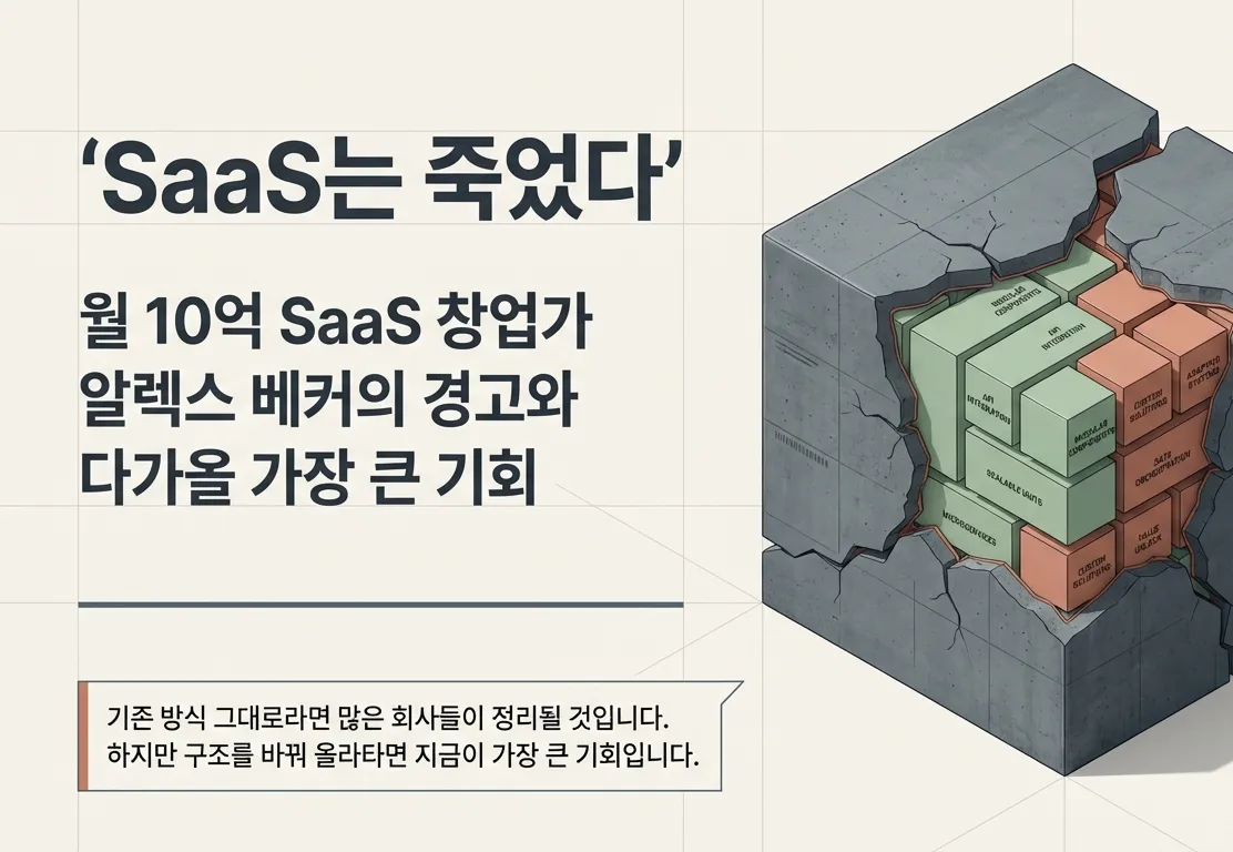 'SaaS는 죽었다' 월 10억 SaaS 창업가 알렉스 베커의 경고